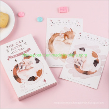 30PCS Per Box Sleeping Cat Memo Gift Paper Card